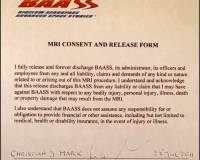 Chris Marx MRI Release Form