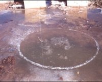 strange ice circle photographed by Terry Sherman